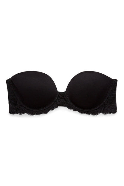 Buy Feathers Strapless Bra in Black Online Black