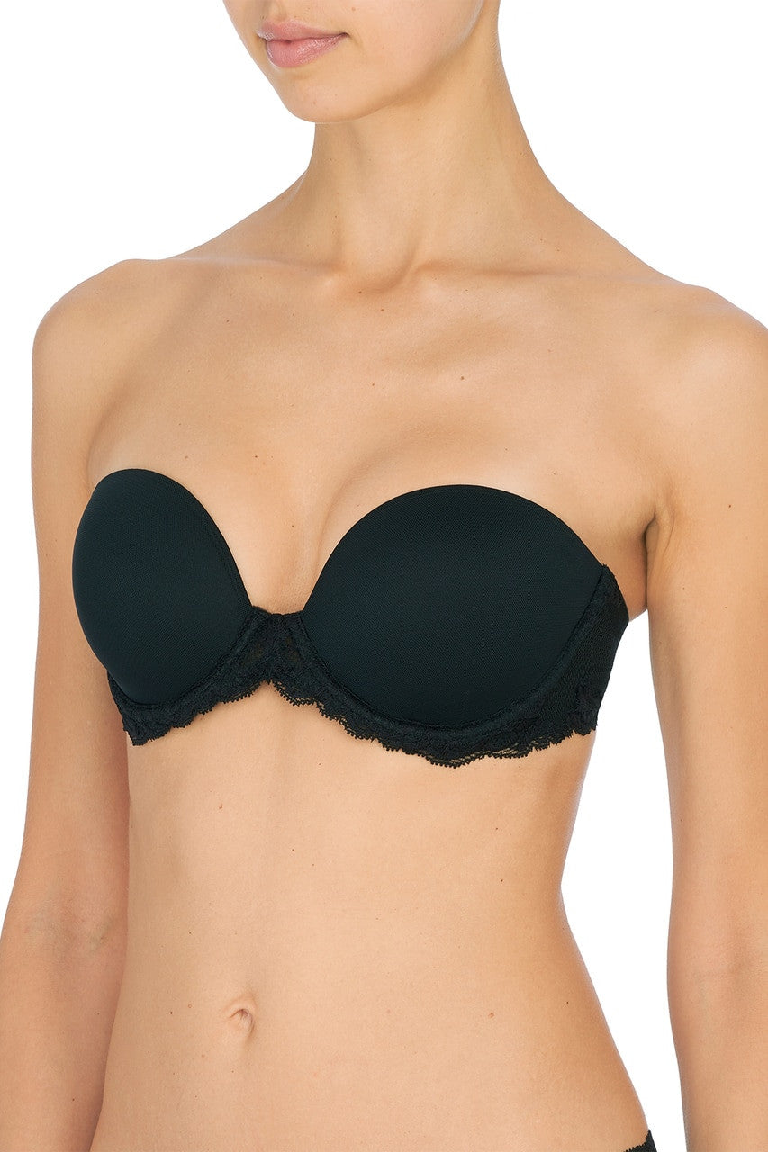 Buy Feathers Strapless Bra in Black Online Black