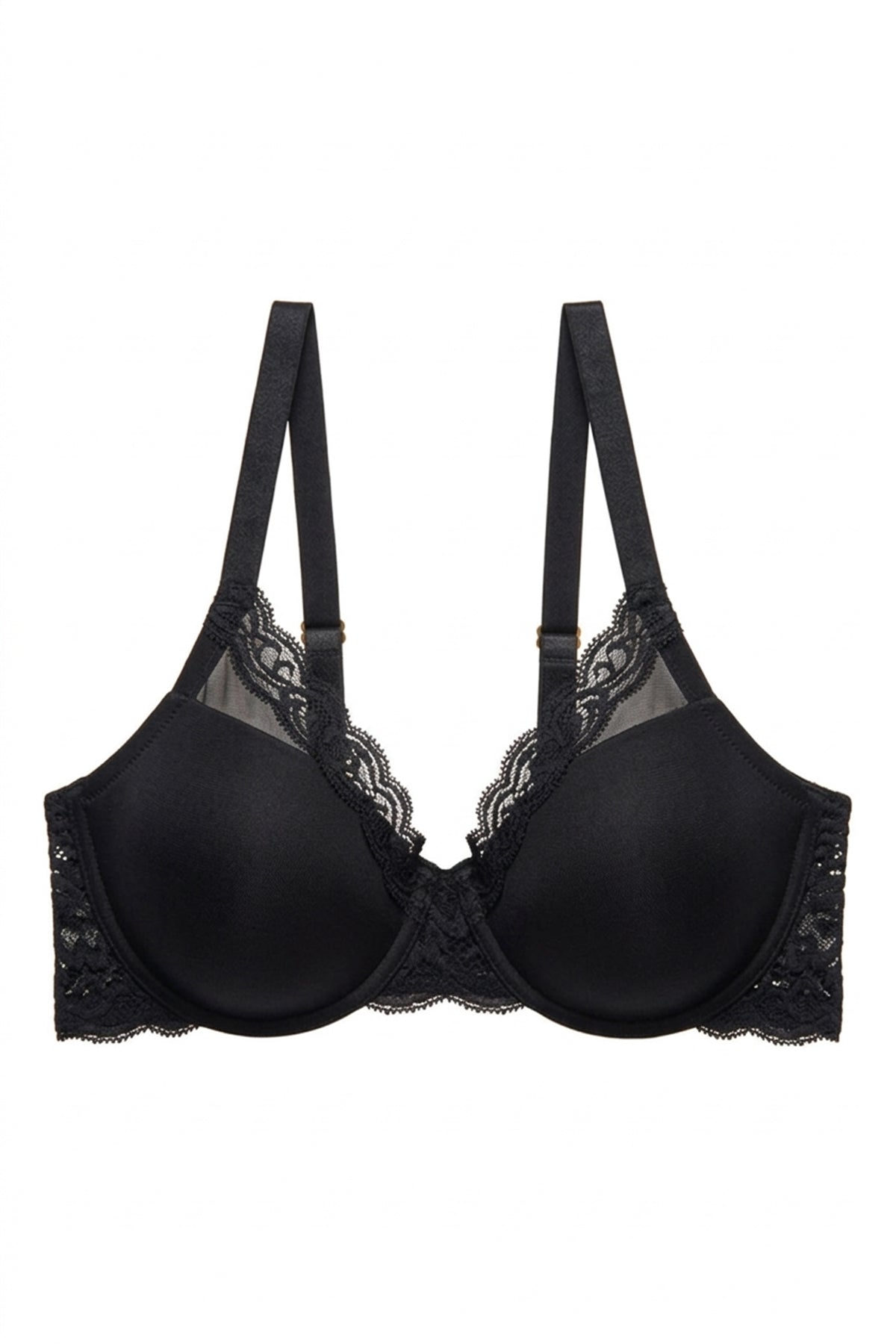 Buy Feathers Full Figure Contour Underwire Bra in Black Online Black