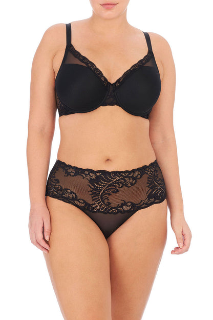 Buy Feathers Full Figure Contour Underwire Bra in Black Online Black