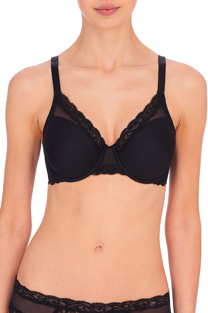 Buy Feathers Full Figure Contour Underwire Bra in Black Online Black