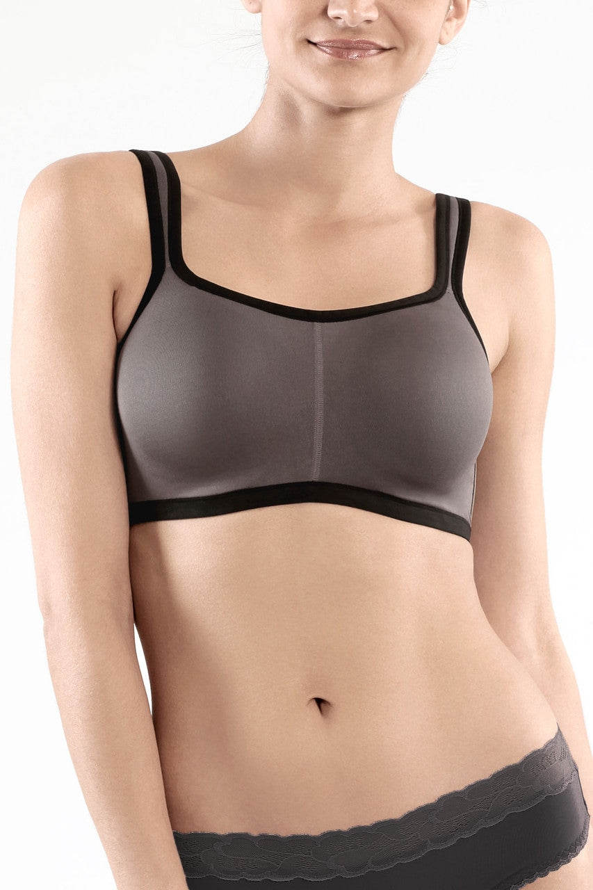 Buy Yogi Contour Convertible Sports Bra in Grey/Black Online Grey/Black