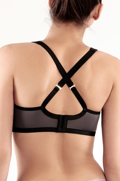 Buy Yogi Contour Convertible Sports Bra in Grey/Black Online Grey/Black