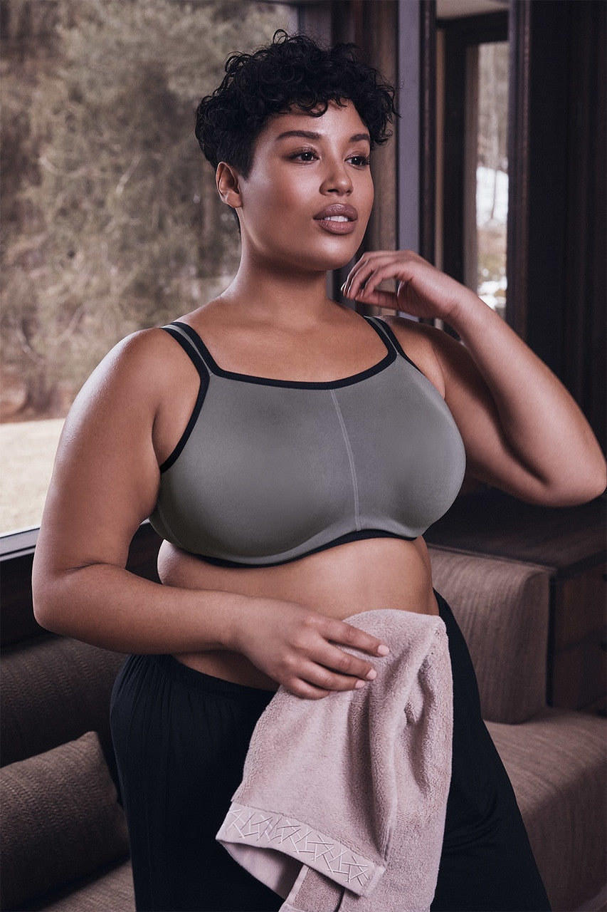 Buy Yogi Contour Convertible Sports Bra in Grey/Black Online Grey/Black