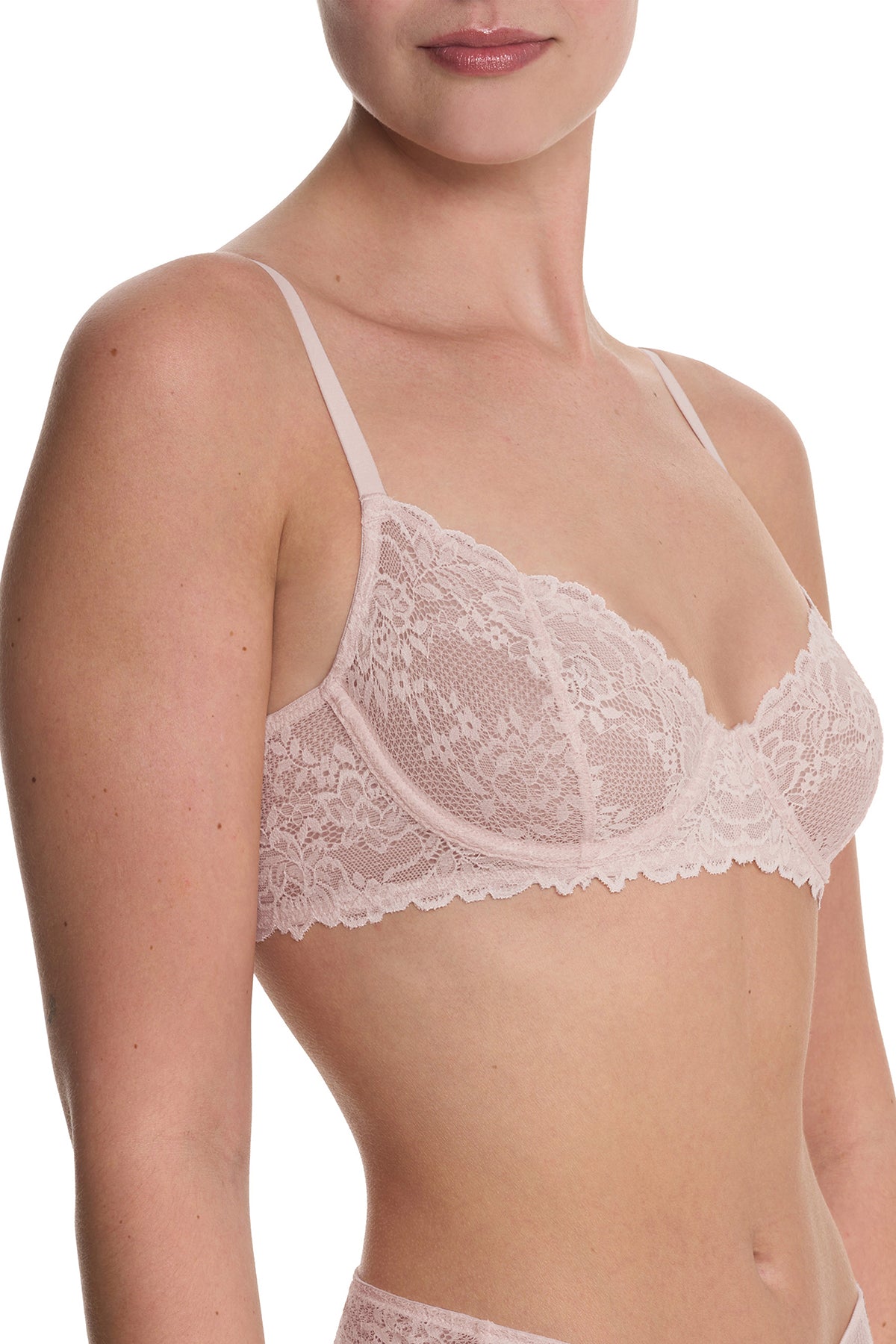 Heavenly Convertible Balconette Underwire Bra Ivory Rose