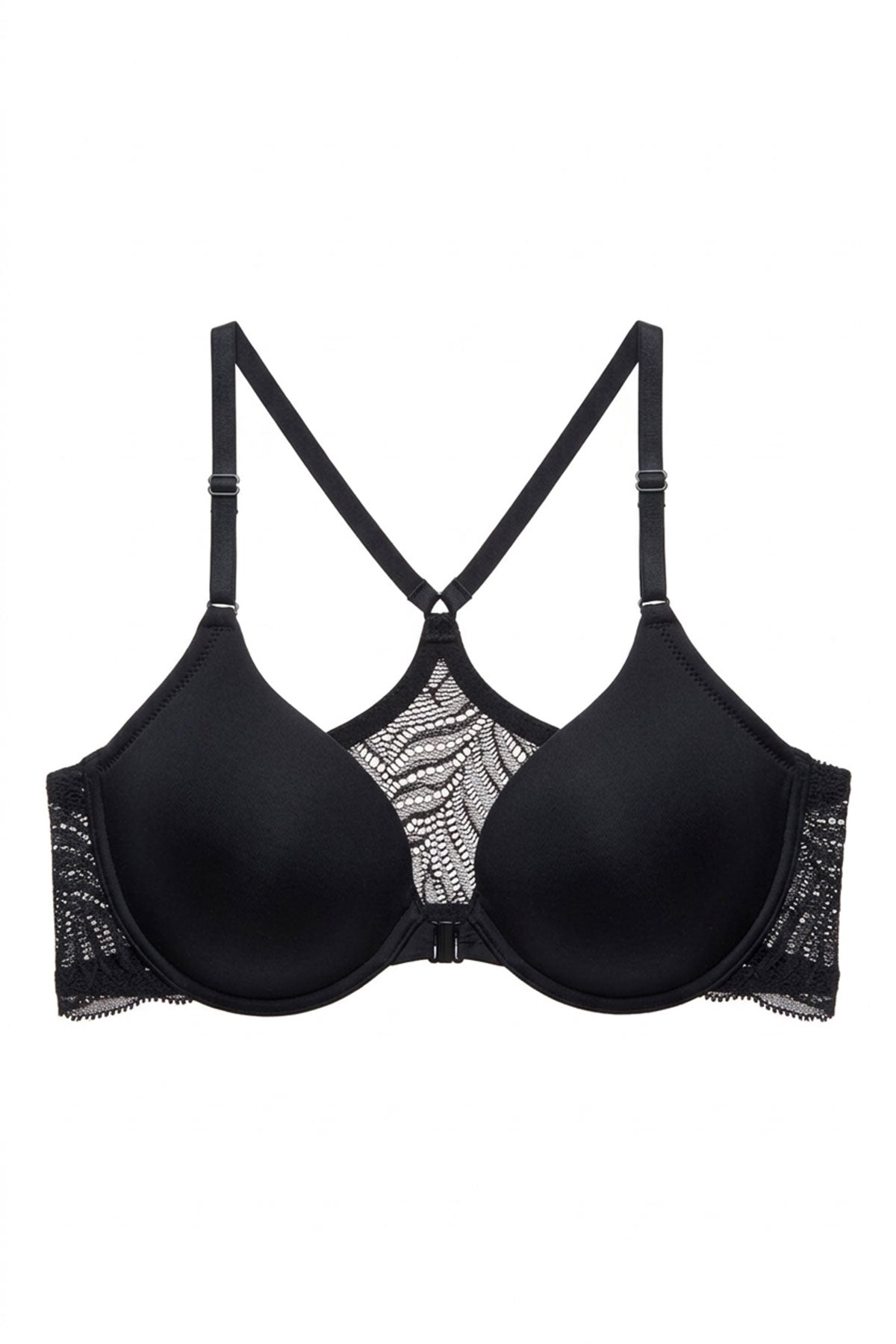 Buy Lush Front Close Contour Underwire Bra in Black Online Black