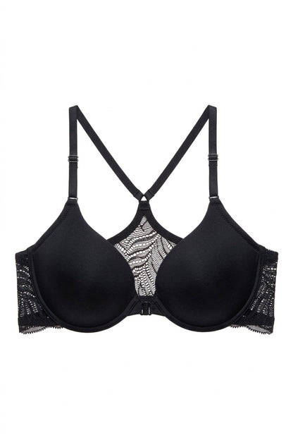 Buy Lush Front Close Contour Underwire Bra in Black Online Black