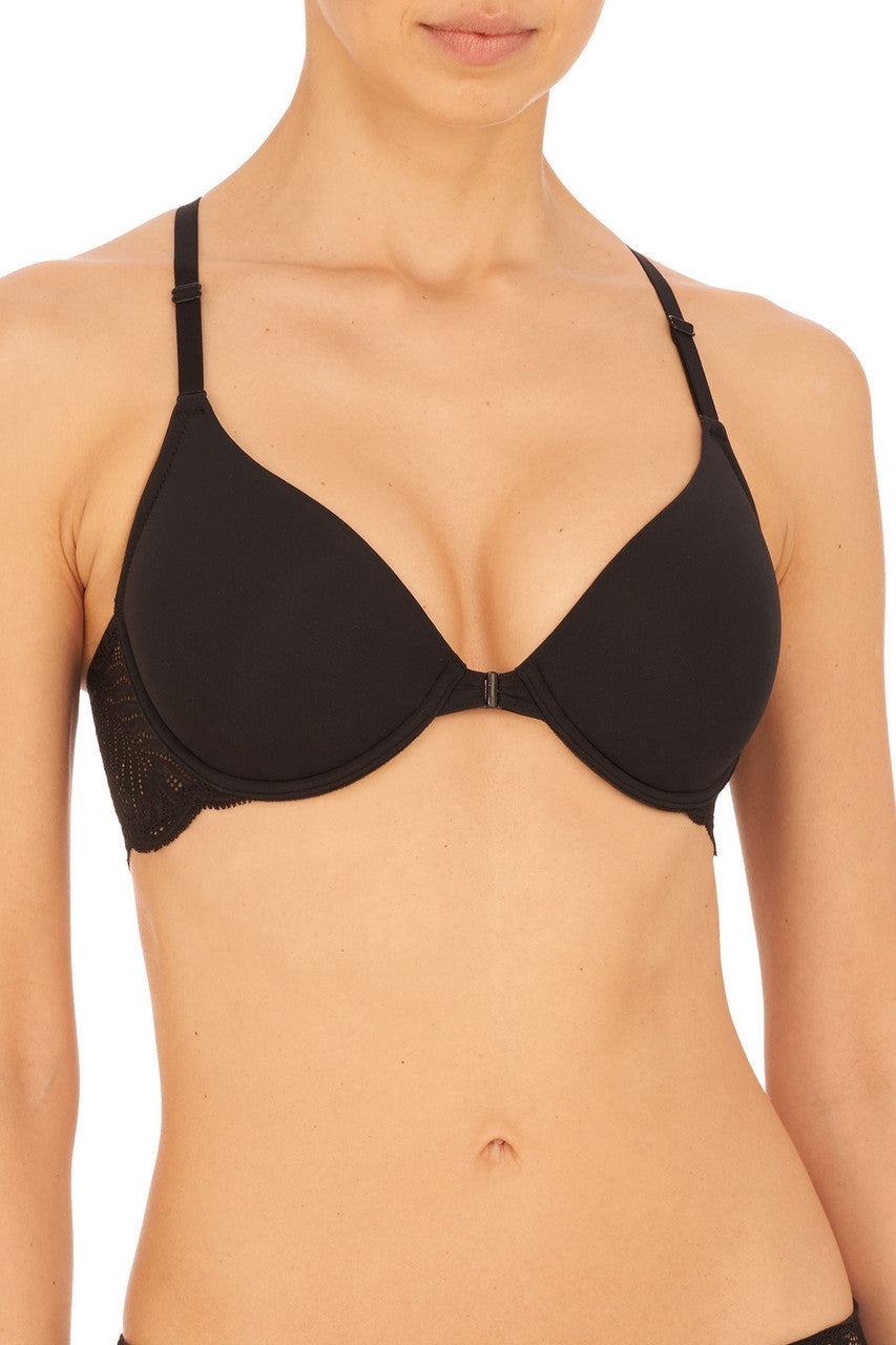 Buy Lush Front Close Contour Underwire Bra in Black Online Black