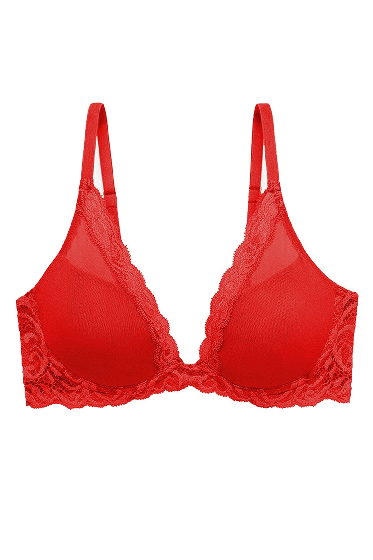 Feathers Plunge T-Shirt Bra Paprika