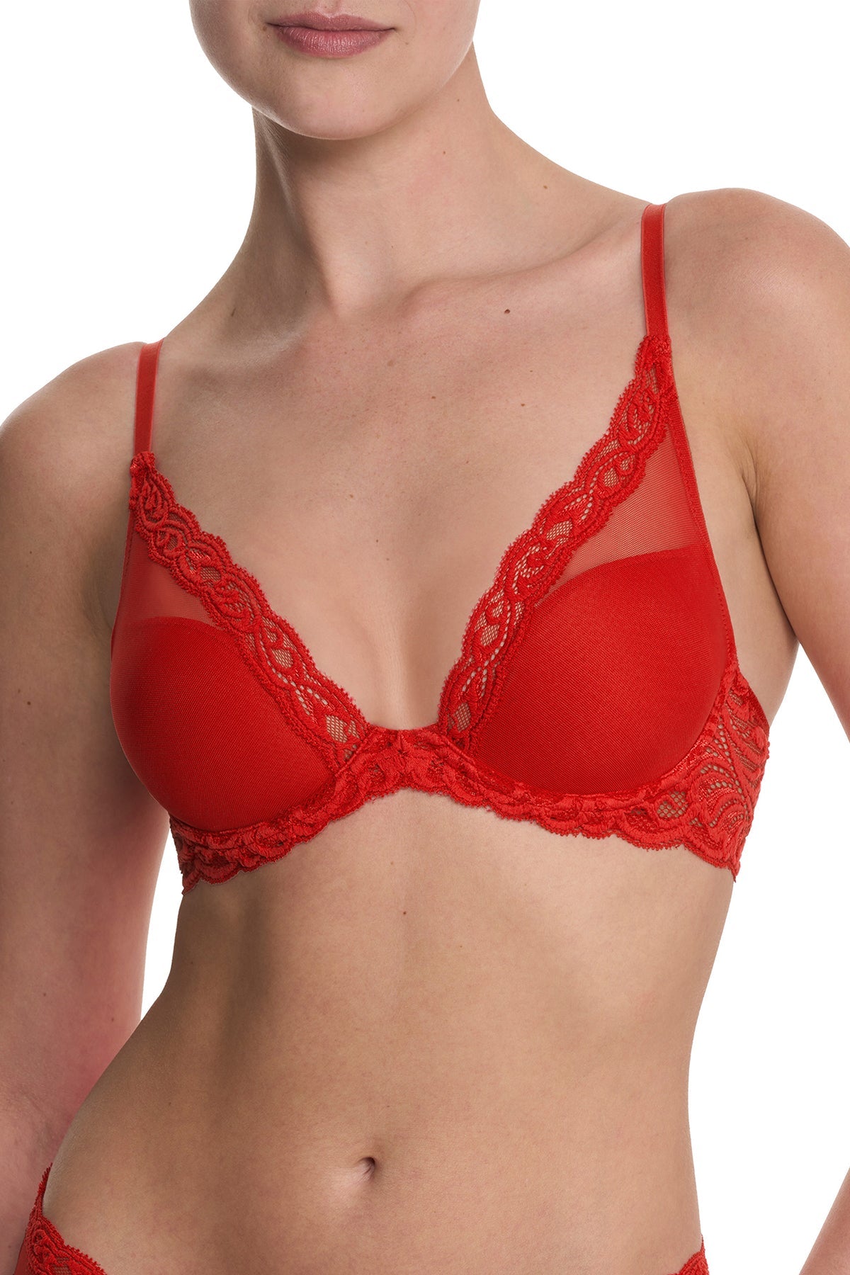 Feathers Plunge T-Shirt Bra Paprika