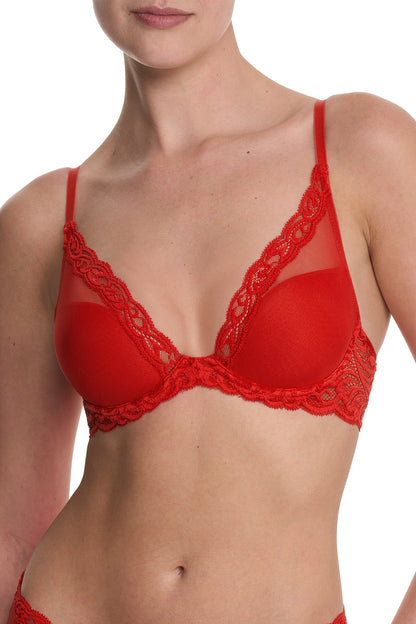 Feathers Plunge T-Shirt Bra Paprika