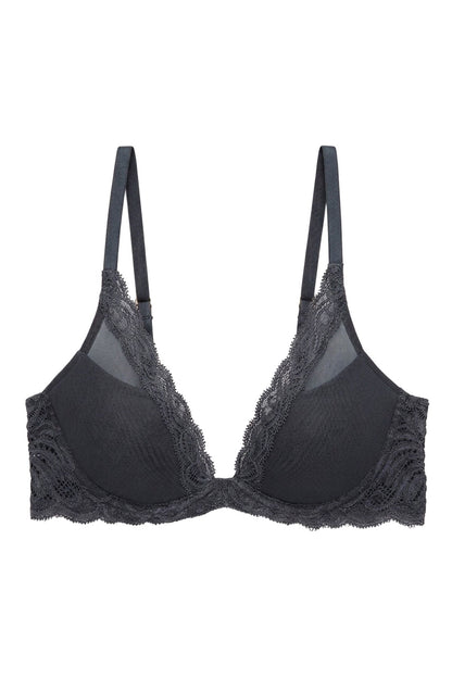 Buy Feathers Plunge T-Shirt Bra in Coal Online Coal