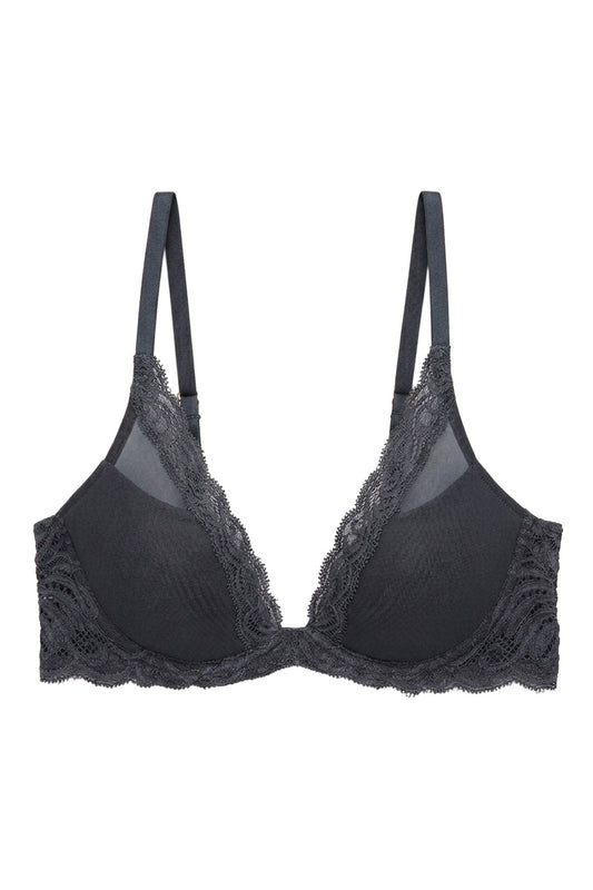 Buy Feathers Plunge T-Shirt Bra in Coal Online Coal