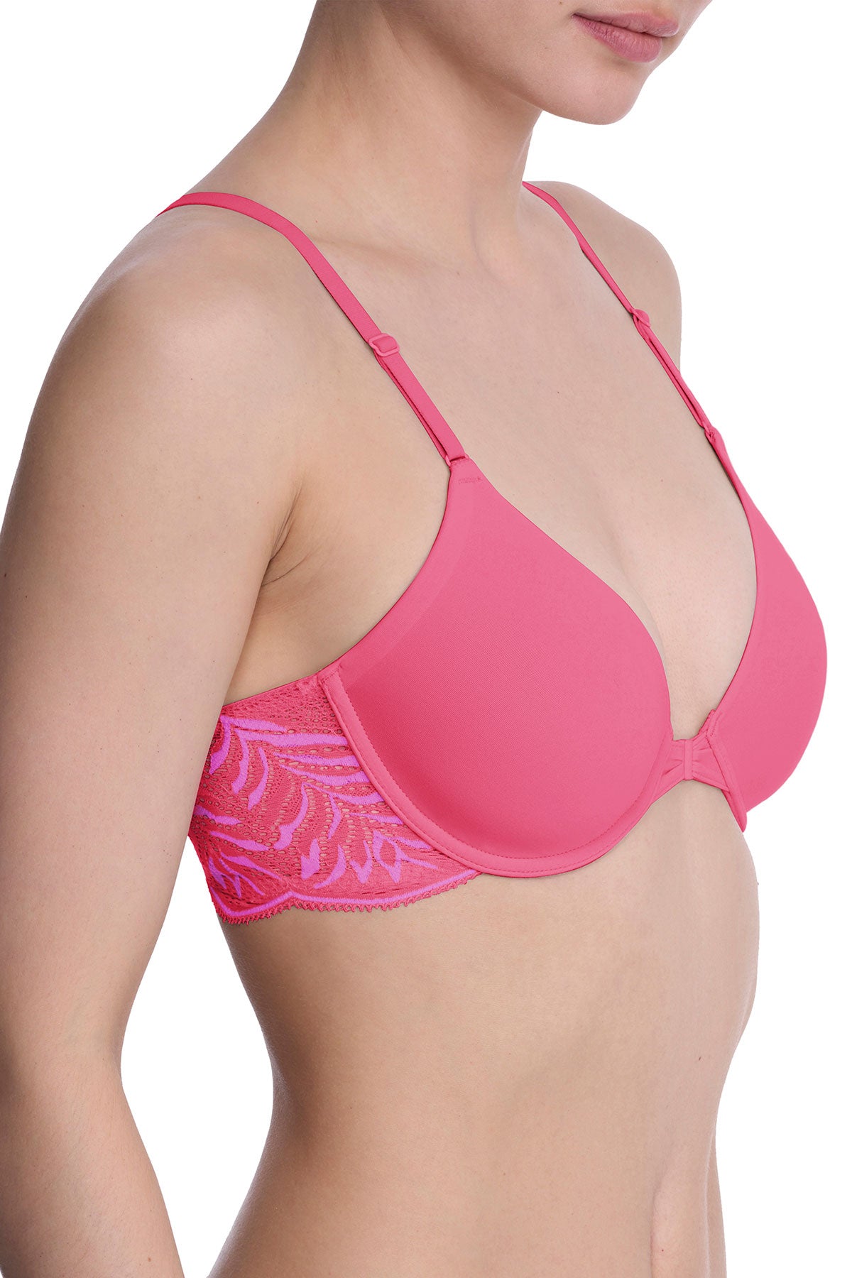 Lush Front Close Contour Underwire Bra Fuchsia Rose/Pale Pansy
