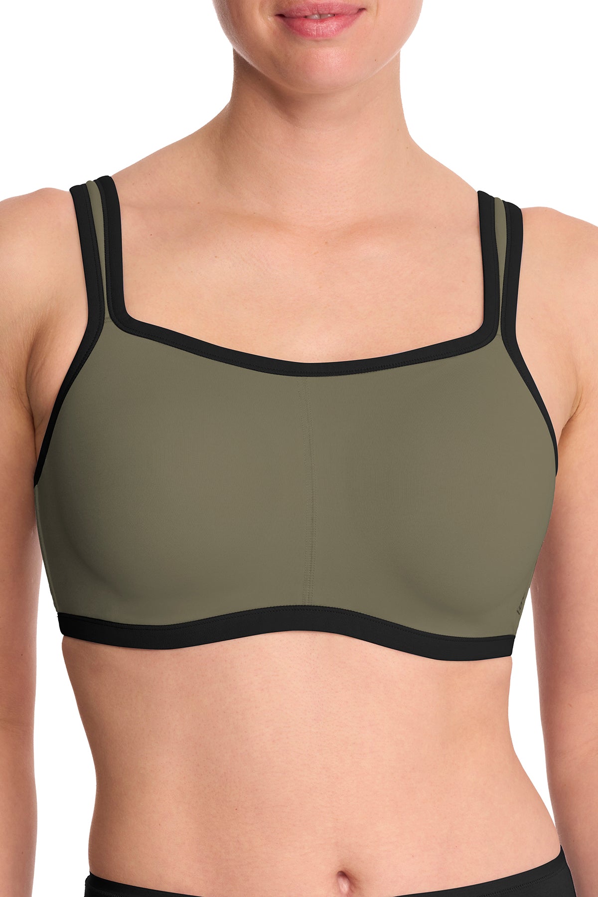 Yogi Contour Convertible Sports Bra Olive Green/Black