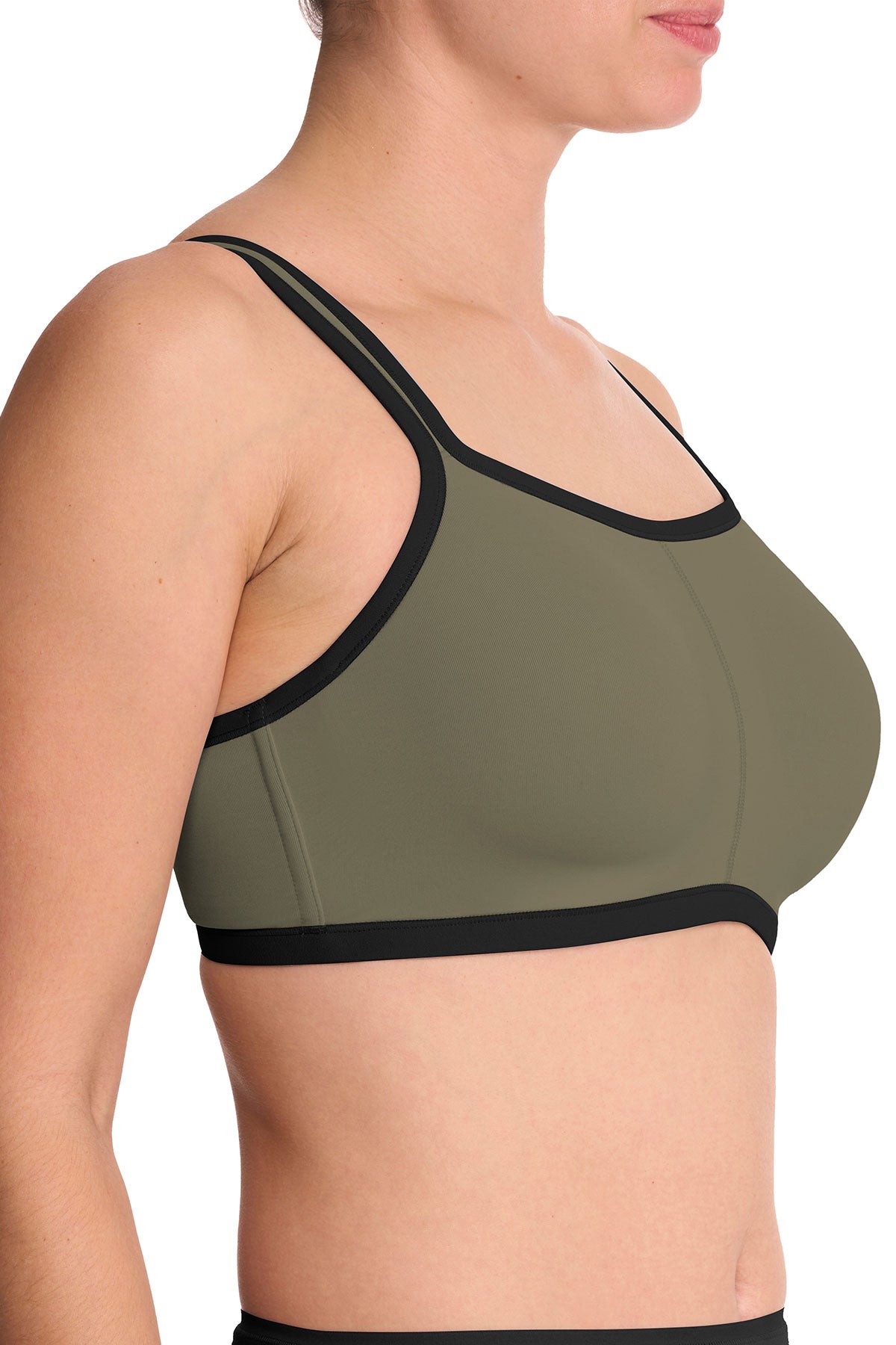 Yogi Contour Convertible Sports Bra Olive Green/Black