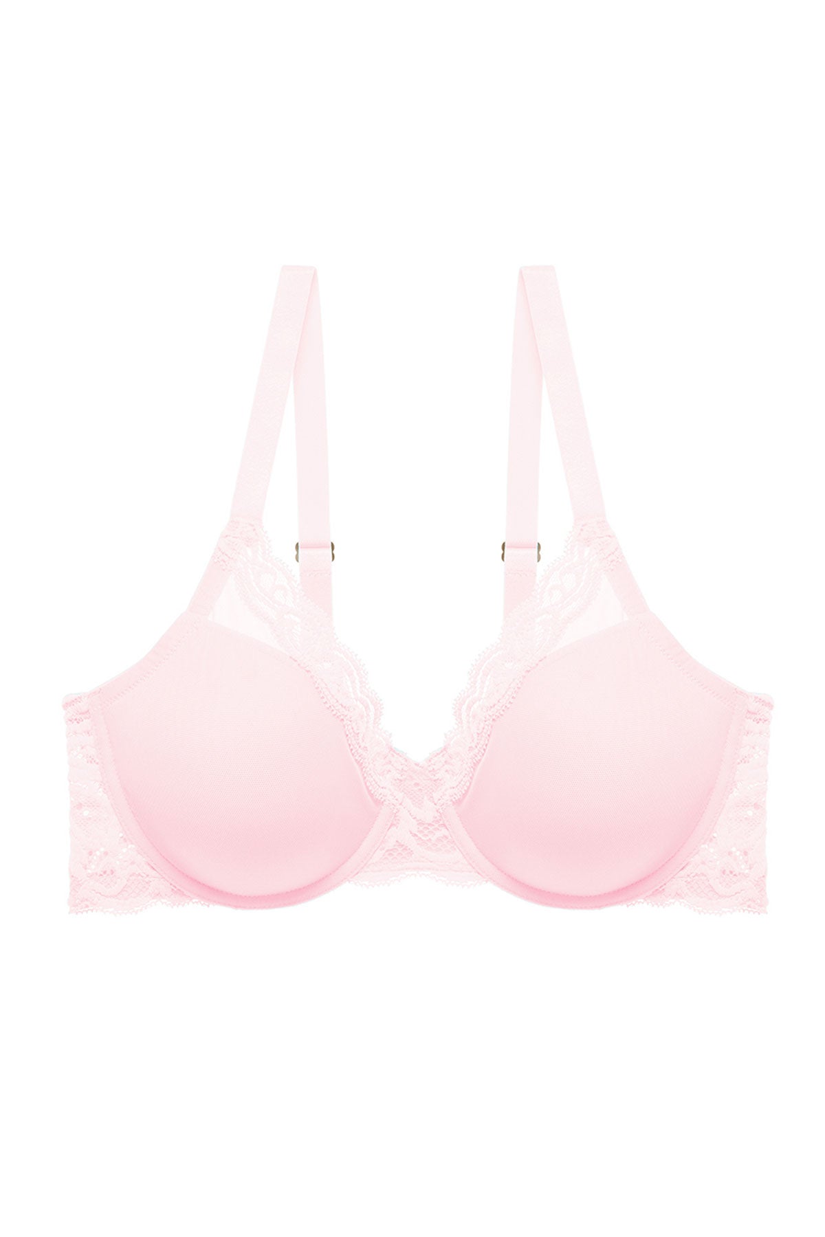 Feathers Full Figure Contour Underwire Bra Pink Sky