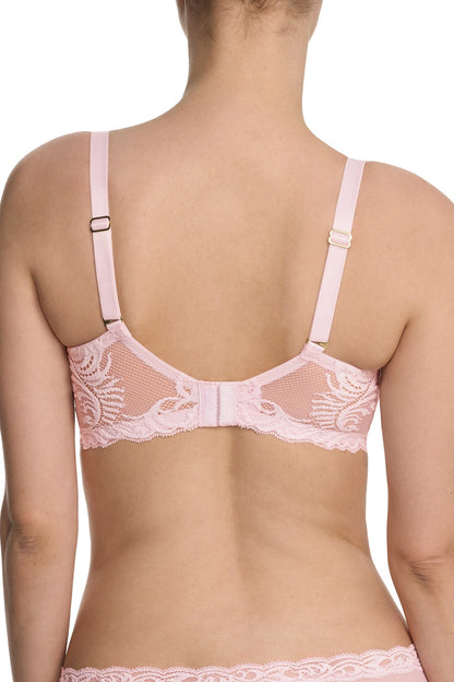 Feathers Full Figure Contour Underwire Bra Pink Sky