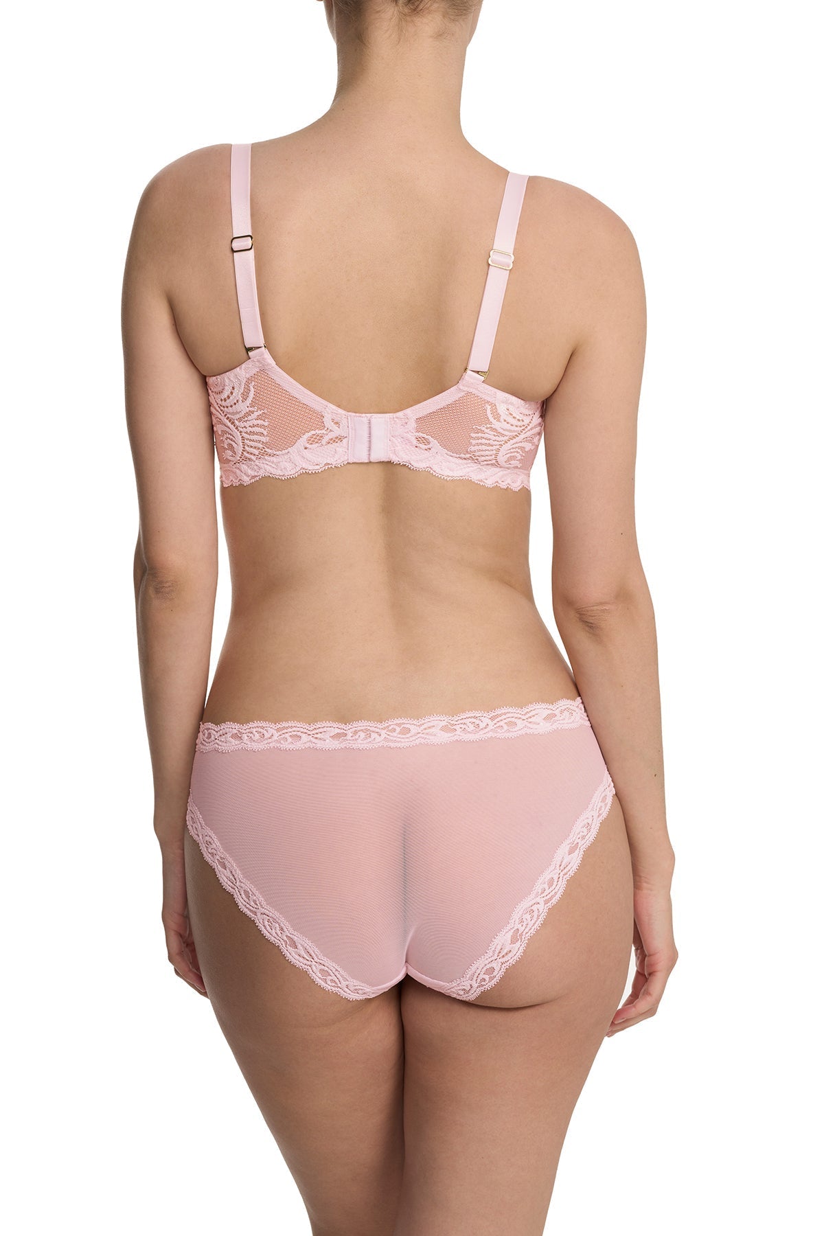 Feathers Full Figure Contour Underwire Bra Pink Sky
