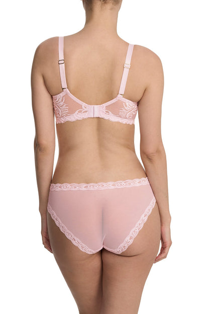 Feathers Full Figure Contour Underwire Bra Pink Sky