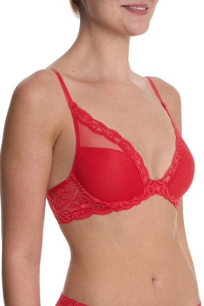Feathers Plunge T-Shirt Bra Bonfire