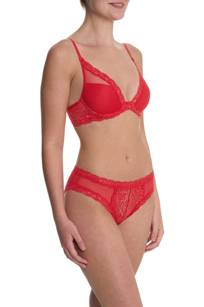 Feathers Plunge T-Shirt Bra Bonfire
