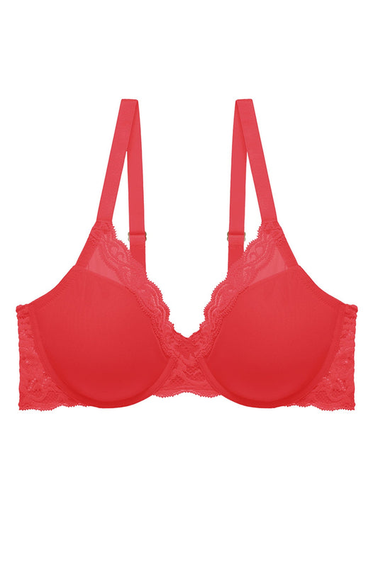 Feathers Full Figure Contour Underwire Bra Bonfire