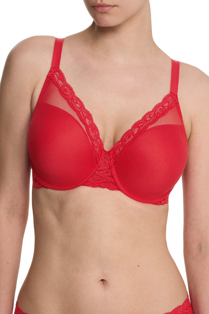 Feathers Full Figure Contour Underwire Bra Bonfire