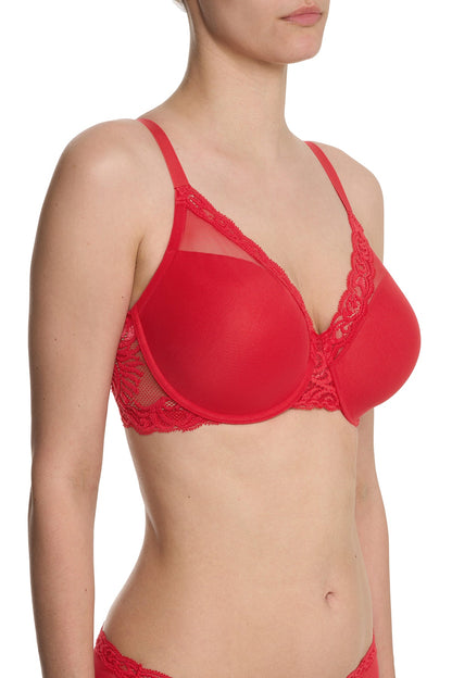 Feathers Full Figure Contour Underwire Bra Bonfire