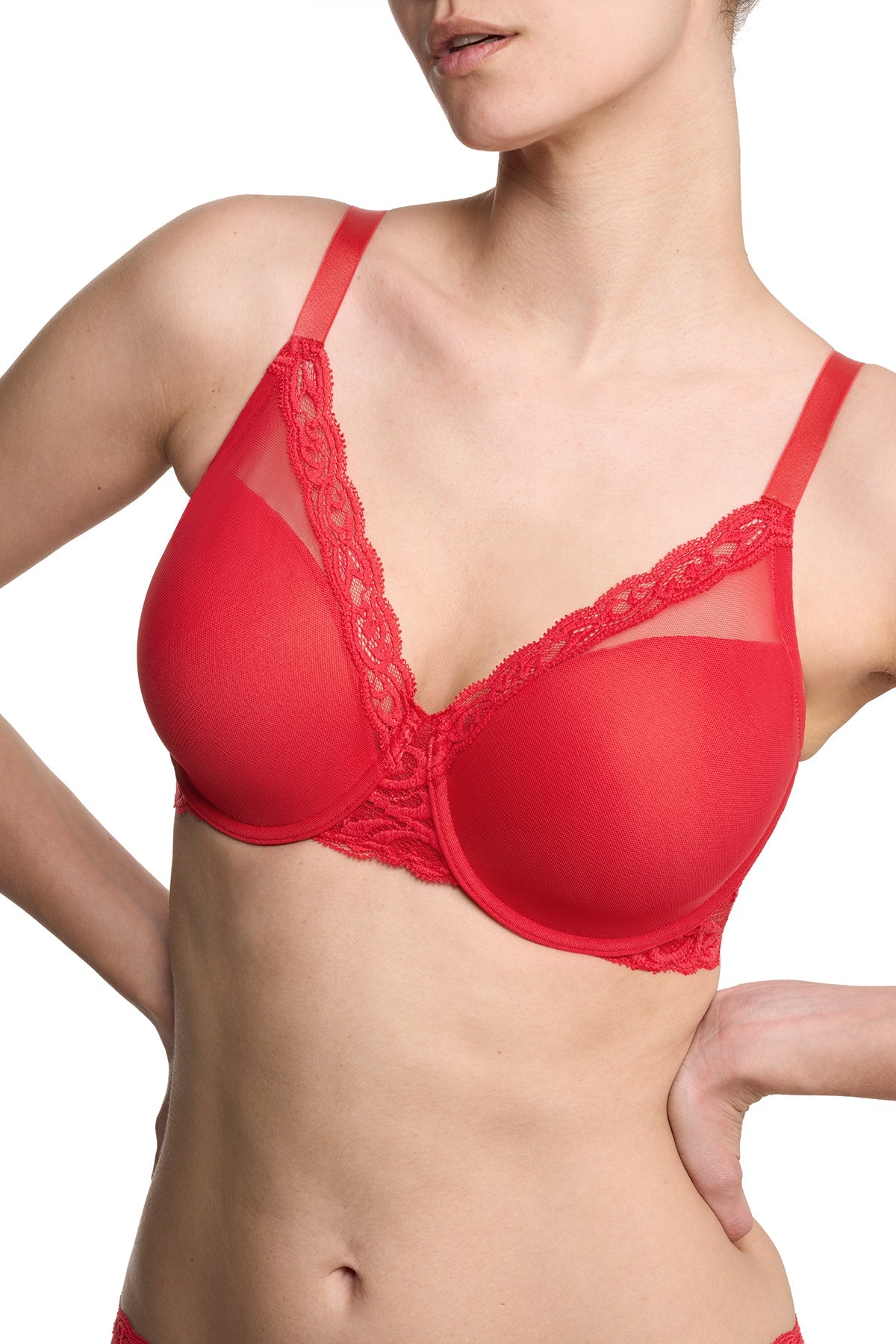 Feathers Full Figure Contour Underwire Bra Bonfire