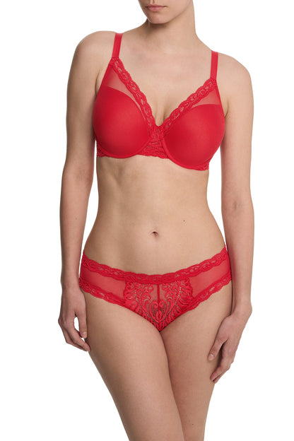 Feathers Full Figure Contour Underwire Bra Bonfire