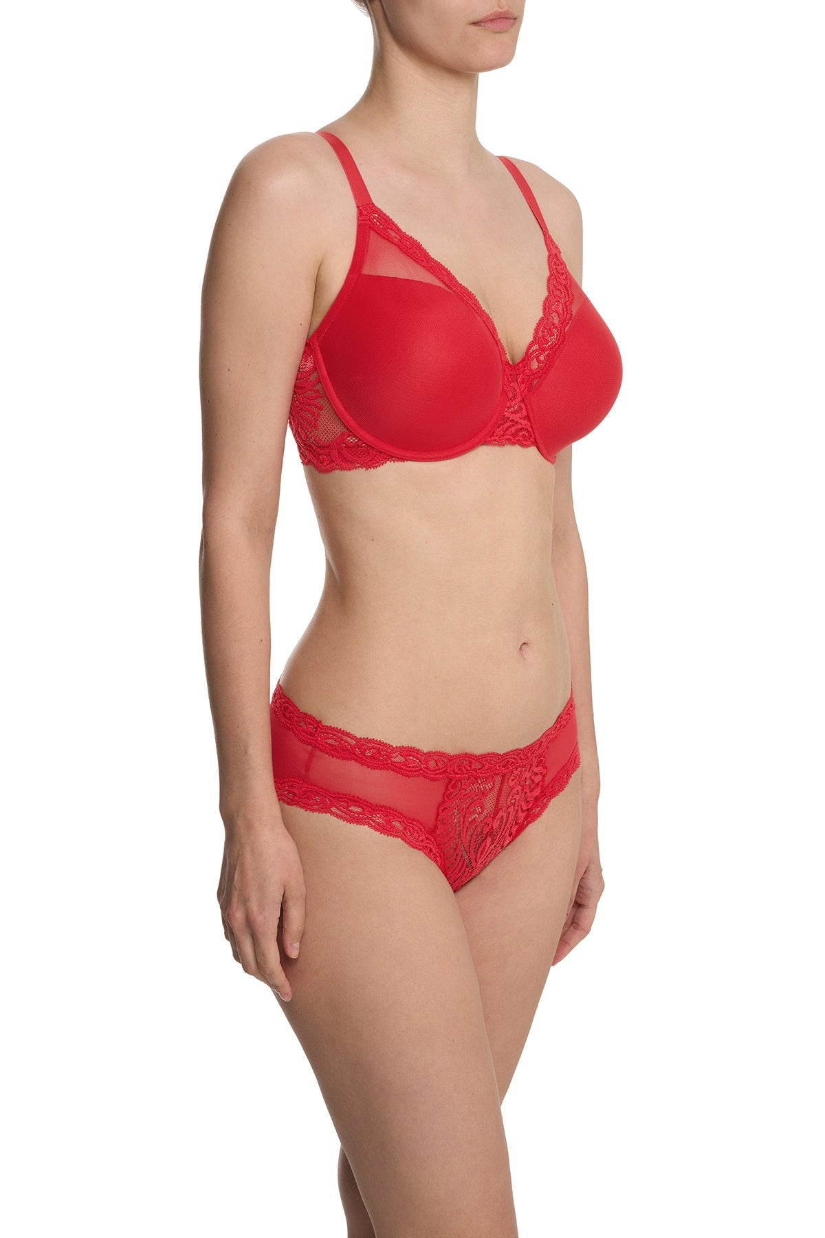 Feathers Full Figure Contour Underwire Bra Bonfire