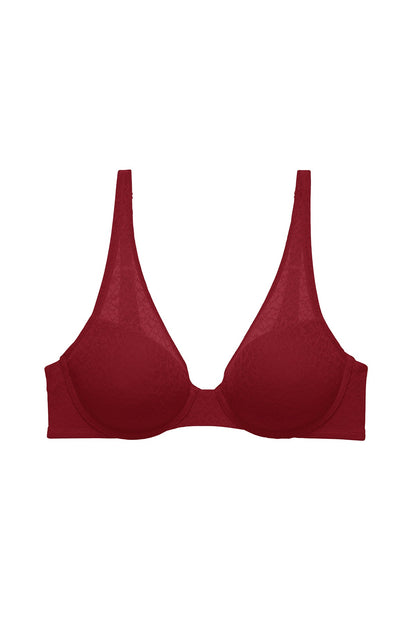 Pretty Smooth Full Fit Contour Underwire Bra Dk Red