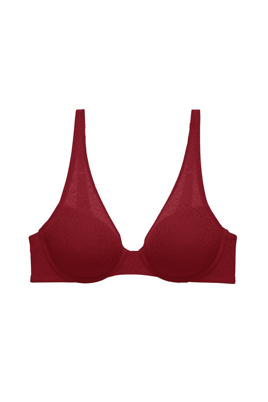 Pretty Smooth Full Fit Contour Underwire Bra Dk Red
