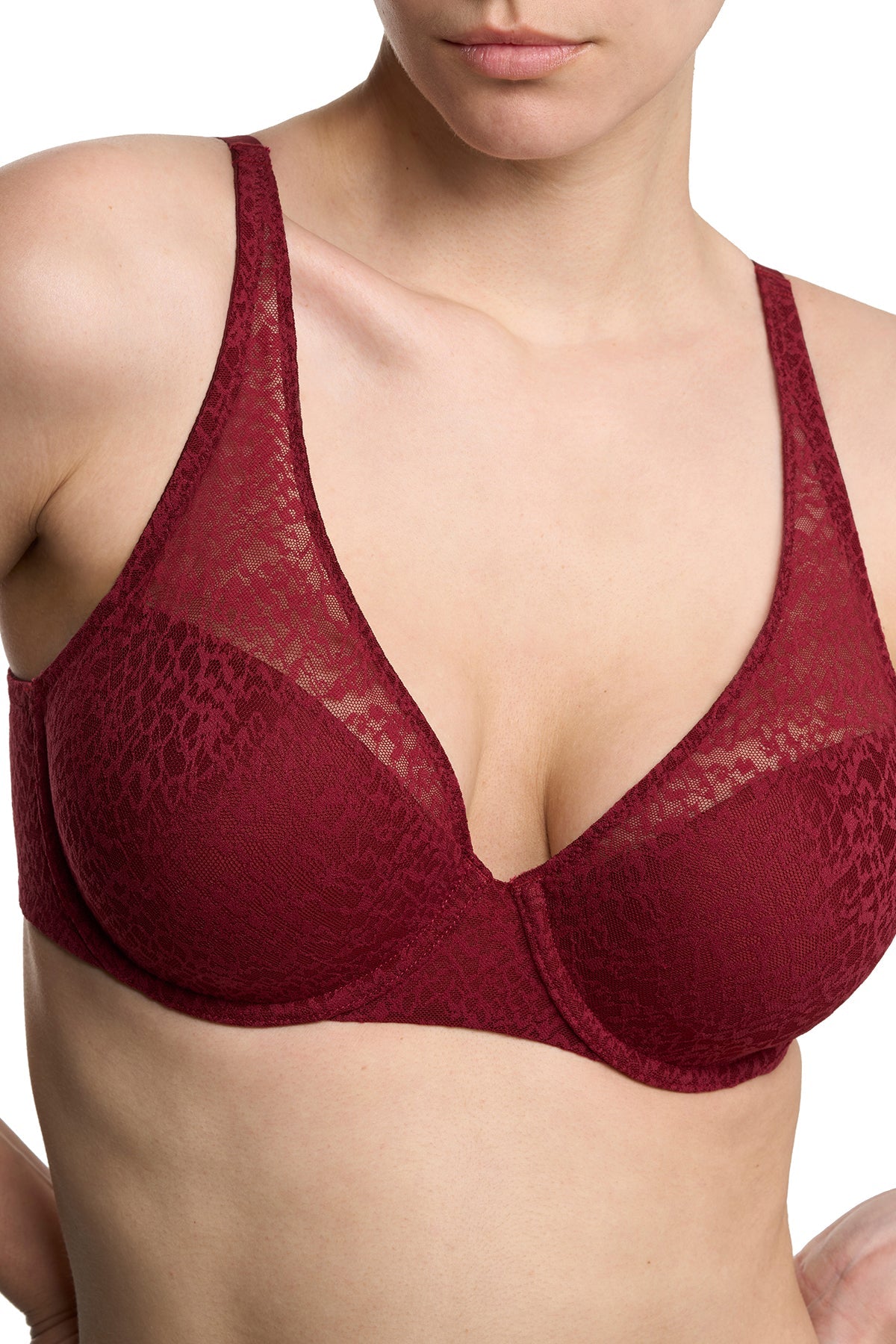 Pretty Smooth Full Fit Contour Underwire Bra Dk Red