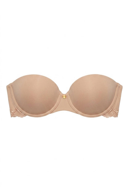 Buy Pure Luxe Strapless Contour Underwire Bra in Café Online Café
