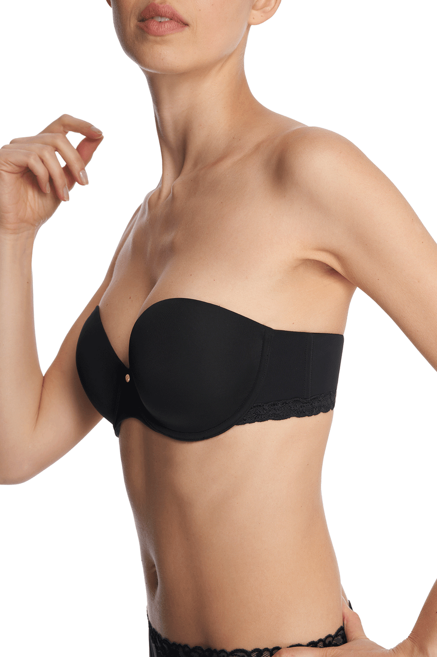 Buy Pure Luxe Strapless Contour Underwire Bra in Black Combo Online Black Combo