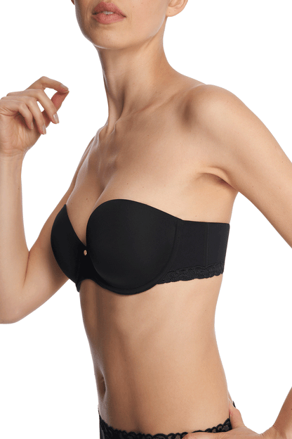 Buy Pure Luxe Strapless Contour Underwire Bra in Black Combo Online Black Combo