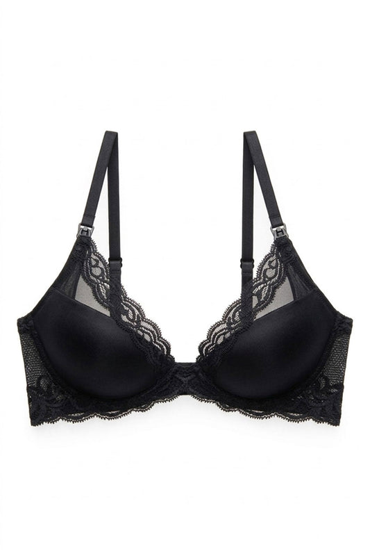 Buy Feathers Maternity Plunge T-Shirt Bra in Black Online Black