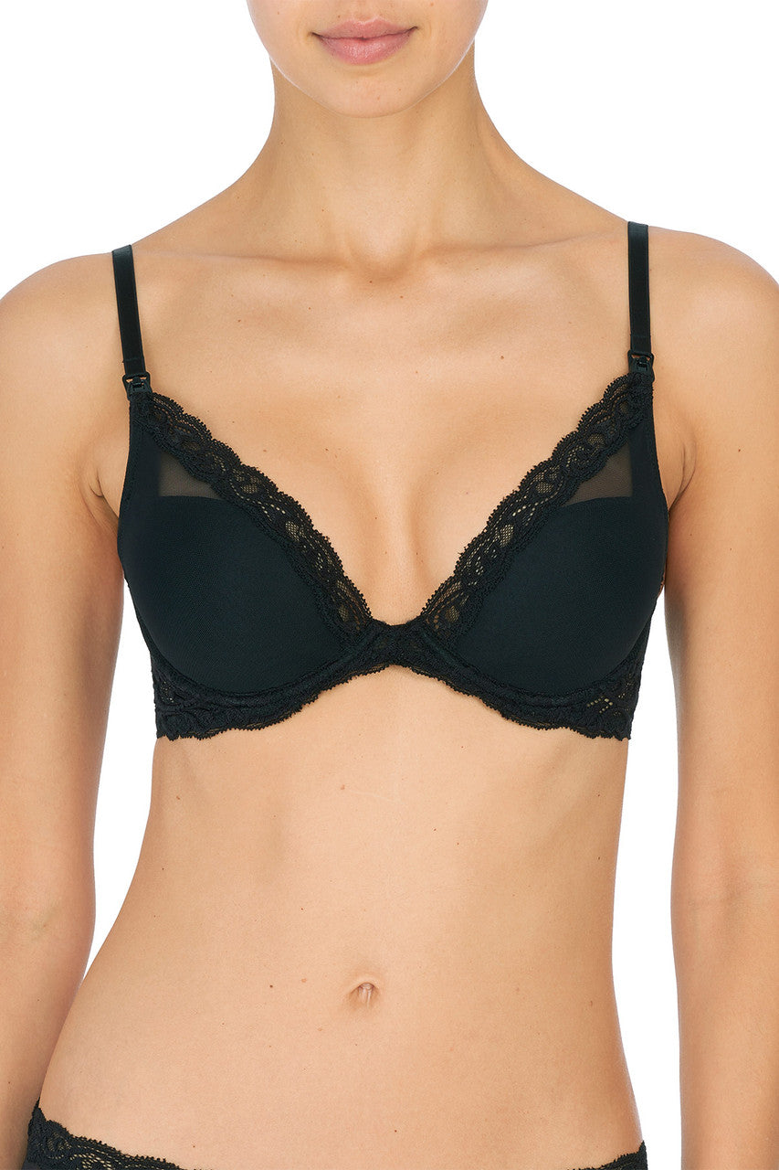 Buy Feathers Maternity Plunge T-Shirt Bra in Black Online Black