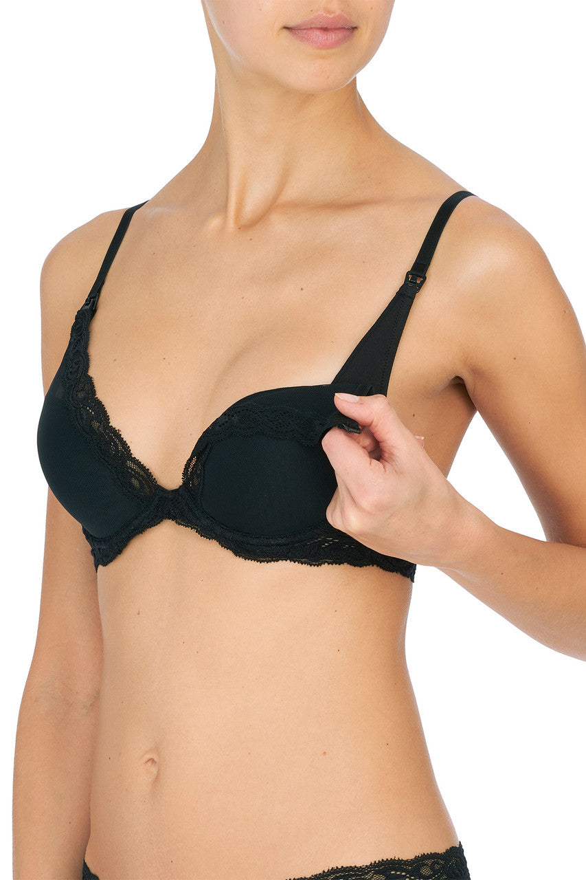 Buy Feathers Maternity Plunge T-Shirt Bra in Black Online Black