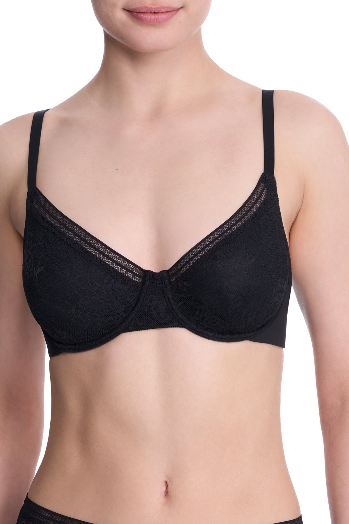 Love Lace Underwire Bra Black