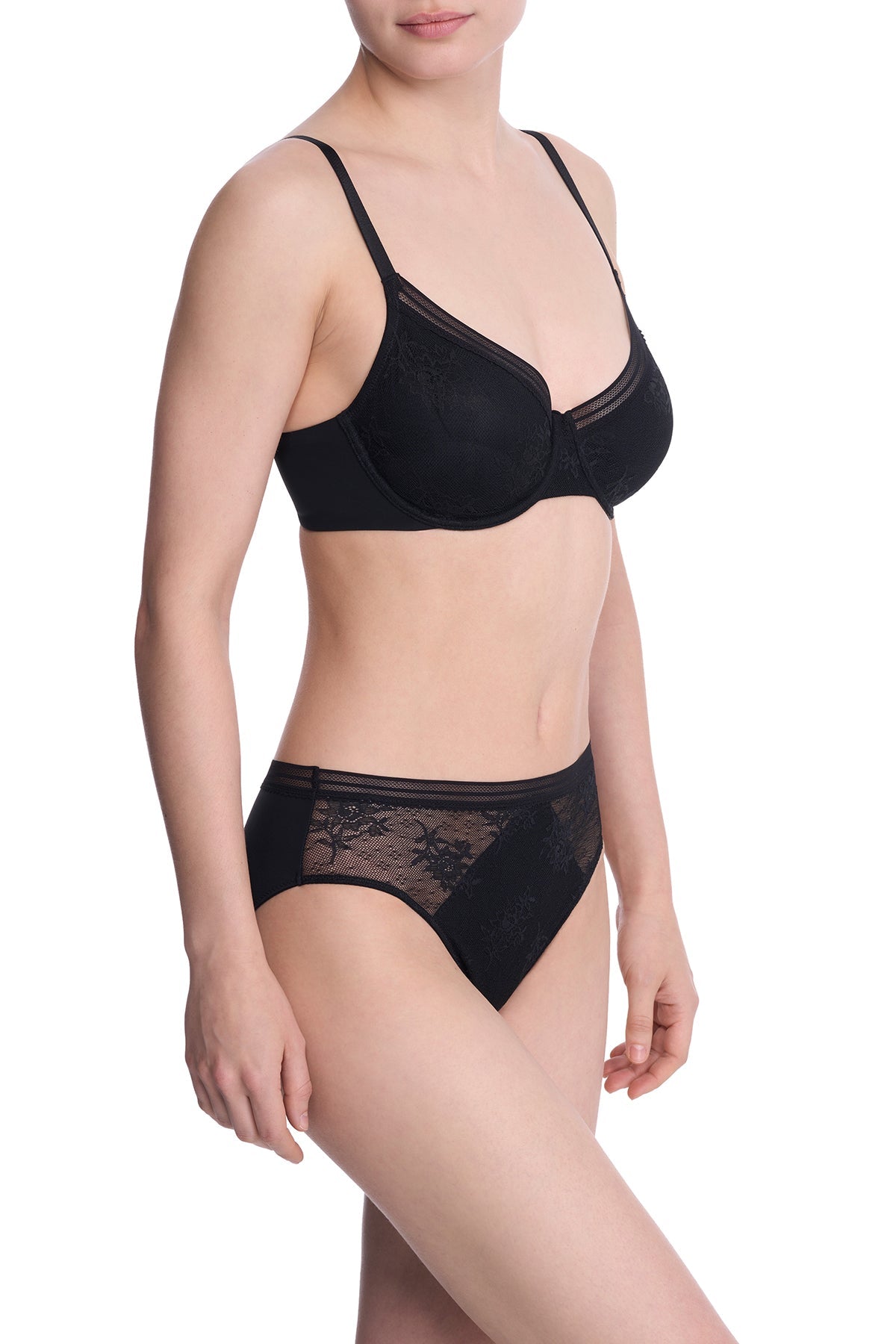 Love Lace Underwire Bra Black