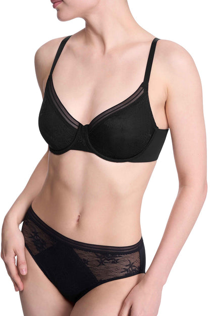 Love Lace Underwire Bra Black