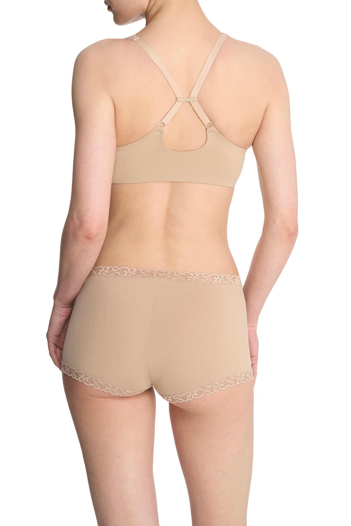 Pure Luxe Convertible Front Close Contour Underwire Bra Café