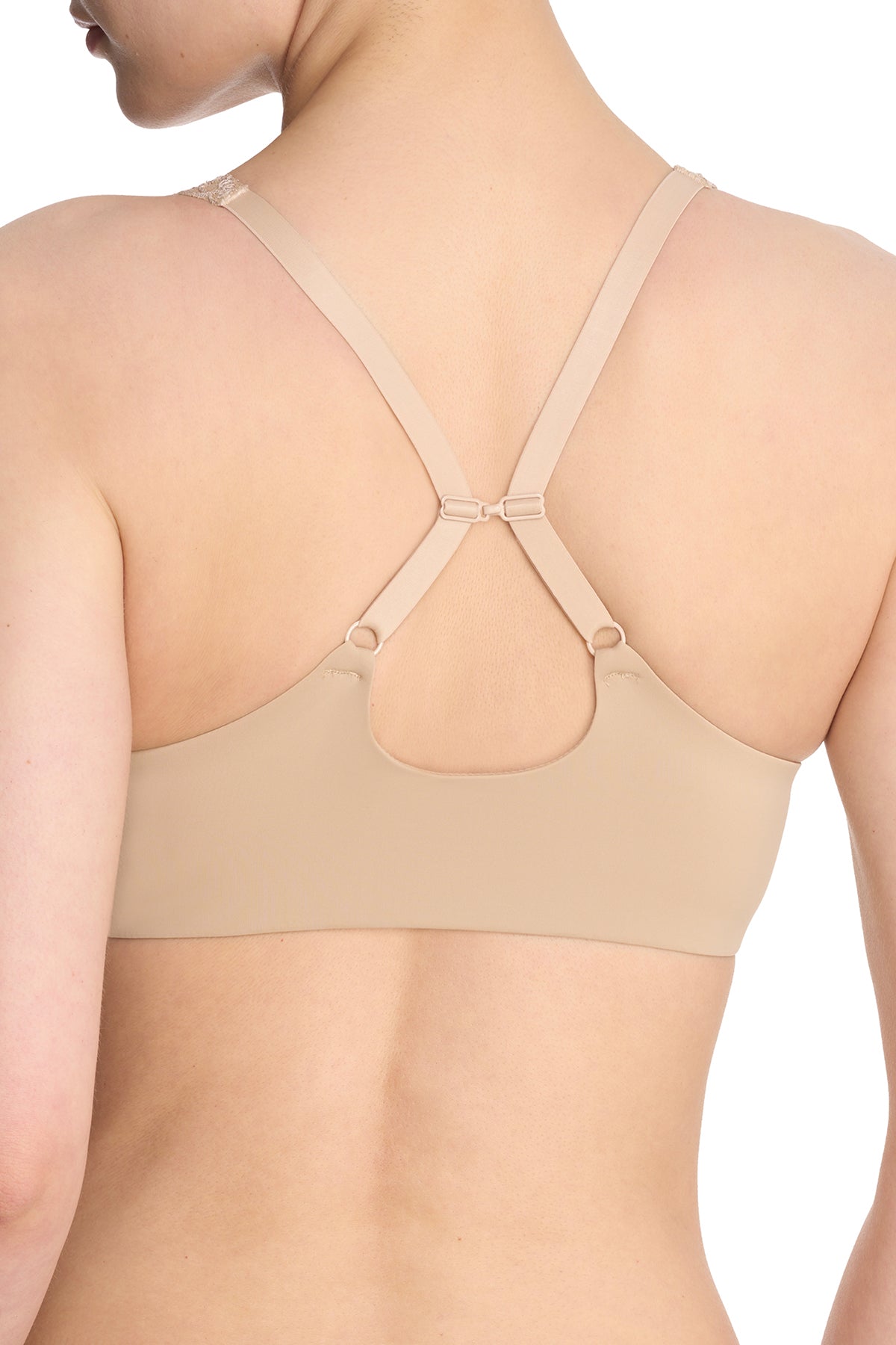 Pure Luxe Convertible Front Close Contour Underwire Bra Café