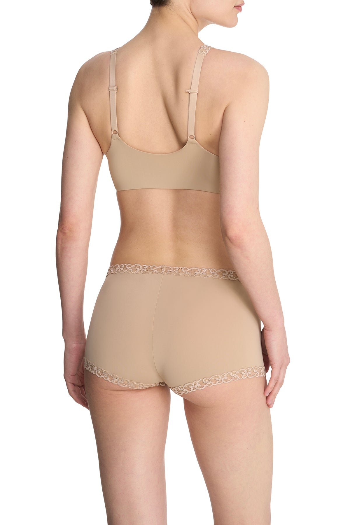 Pure Luxe Convertible Front Close Contour Underwire Bra Café