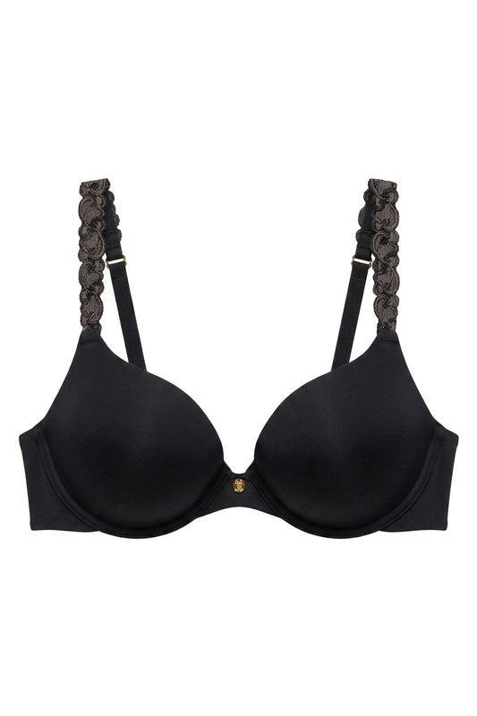 Buy Pure Luxe Push-Up Underwire Bra in Black Online Black