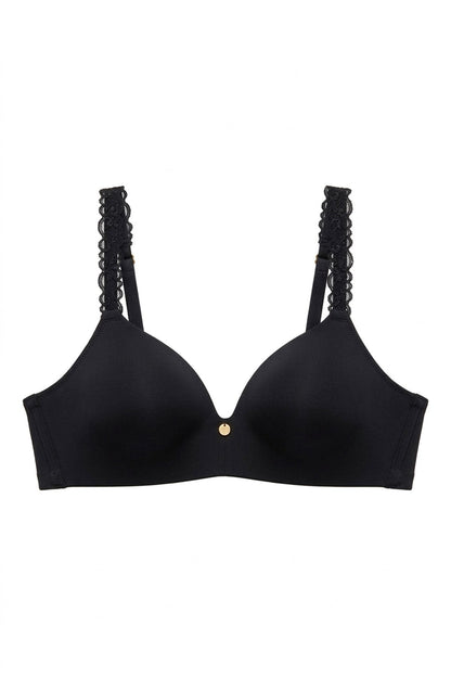 Buy Pure Luxe Wireless Contour Bra in Black Online Black