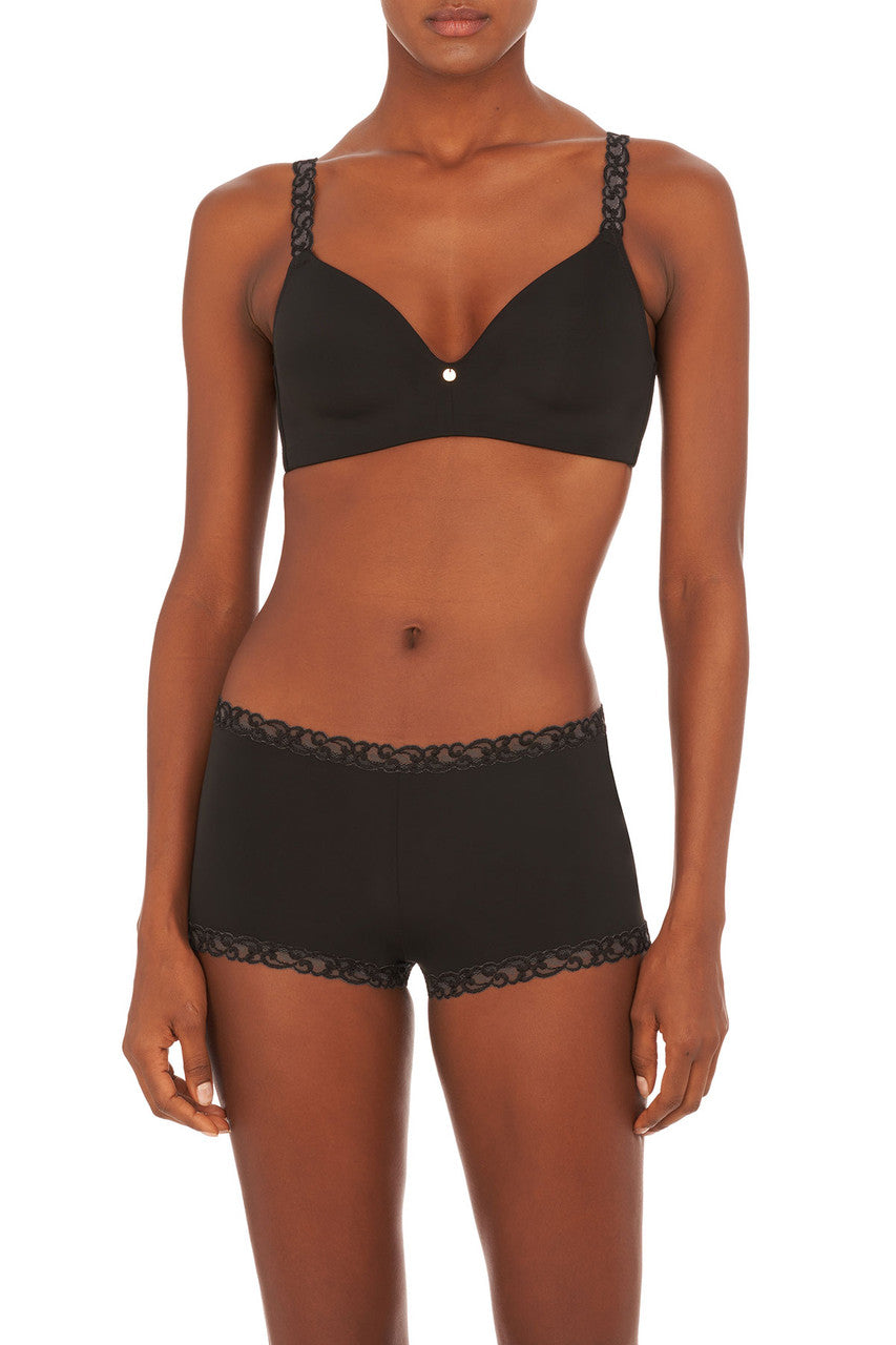 Buy Pure Luxe Wireless Contour Bra in Black Online Black